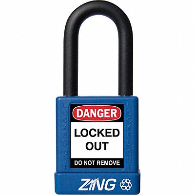 ZING 7032 D8958 Lockout Padlock KD Blue 1-3/4 H