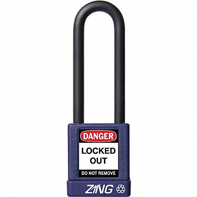 ZING 7057 Lockout Padlock KA Purple 1-3/4 H