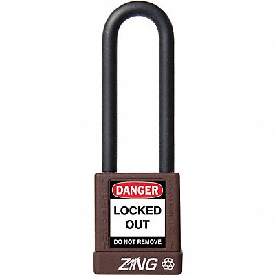 ZING 7060 D8959 Lockout Padlock KD Brown 1-3/4 H