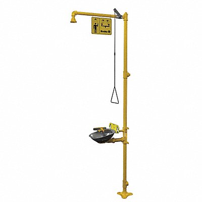 BRADLEY S19314SBFW Drench Shower With Face Wash Yellow