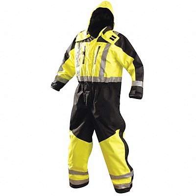 OCCUNOMIX SPCVLBYXL Rain Coverall Class 3 Type R Blk/Yellow XL