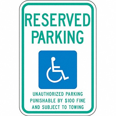 LYLE HCTN0112HA ADA Handicapped Parking Sign 18 x 12