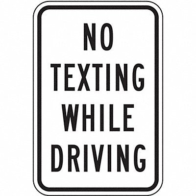 LYLE TR03912HA No Texting Traffic Sign 18 x 12