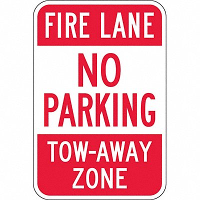 LYLE NP00512HA Fire Lane No Parking Sign 18 x 12
