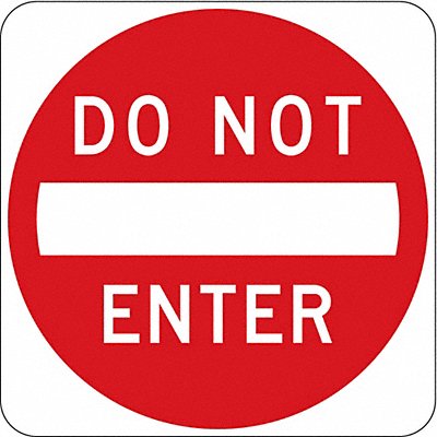 LYLE R5124DA D9624 Do Not Enter Traffic Sign 24 x 24