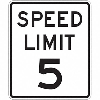 LYLE R21518DA D9765 Speed Limit 5 Traffic Sign 24 x 18