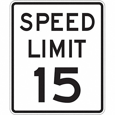 LYLE R211518DA D9758 Speed Limit 15 Traffic Sign 24 x 18