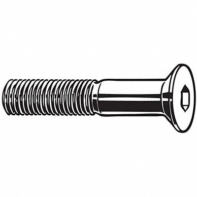 GRAINGER M074001600025 Flat Head Socket Screw Steel M16-2 25mm L PK25