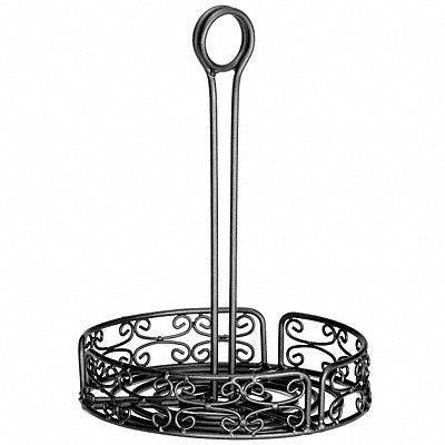 TABLECRAFT PRODUCTS COMPANY BK2679 Round Condiment Rack 10 in H Black PK2