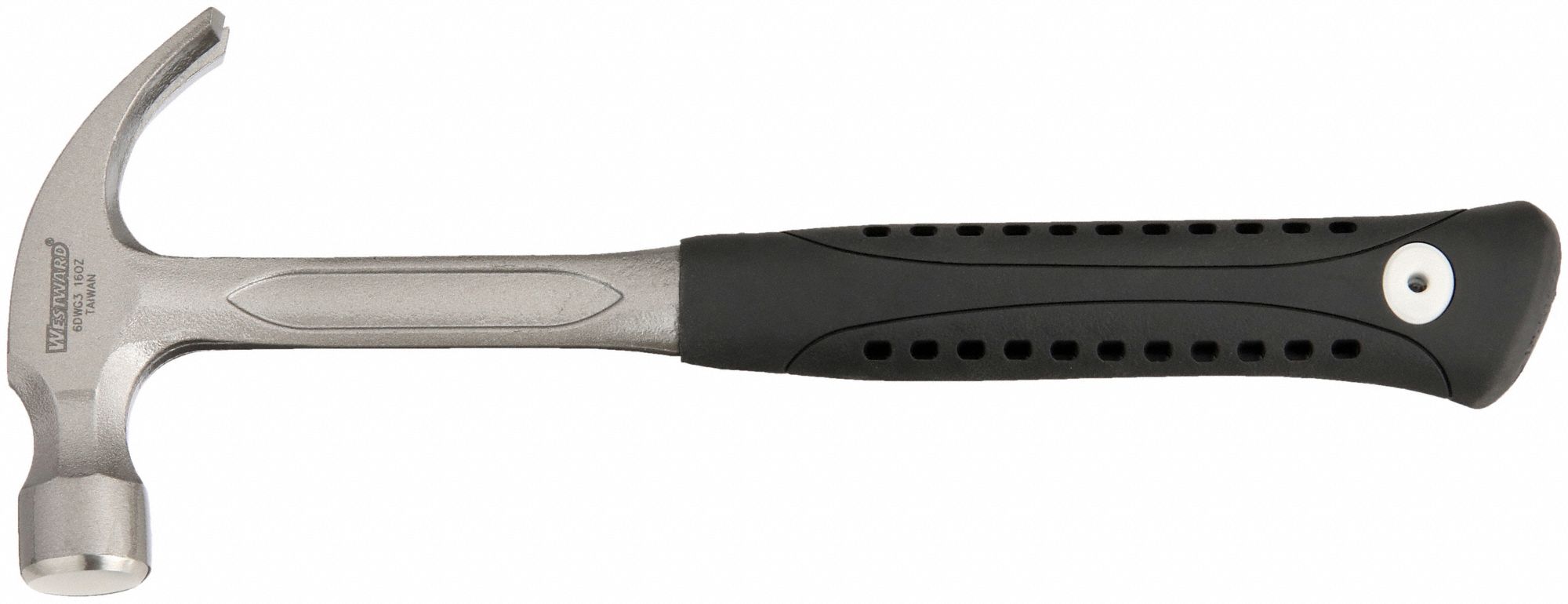 WESTWARD 6DWG2 Curved-Claw Hammer Steel Smooth 20 Oz