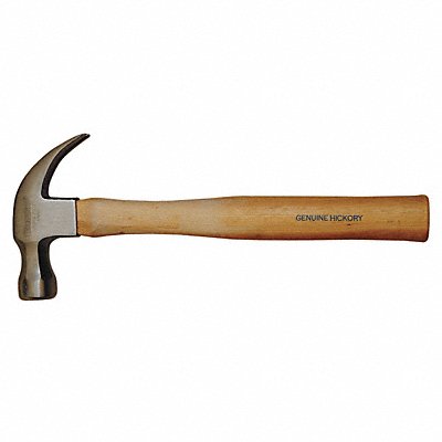 WESTWARD 6DWG8 Curved-Claw Hammer Hickory 13 Oz
