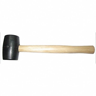 WESTWARD 6DWK9 Rubber Mallet Hickory 32 Oz