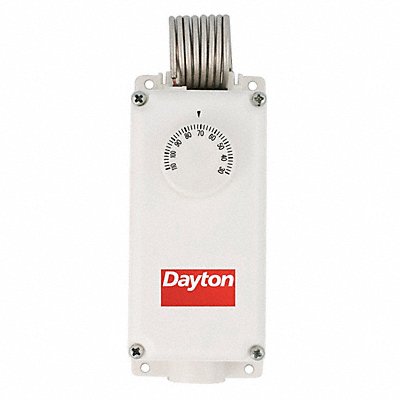 DAYTON 6EDY5 Mech Thermostat Heat or Cool Plastic 110/30F