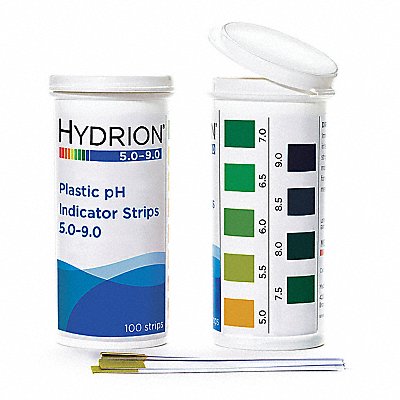 HYDRION 9400 pH Test 2 3/4 in L 5 to 9 pH PK100