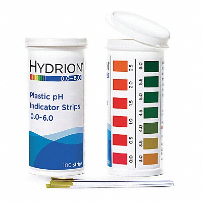 HYDRION 9200 pH Test 2 3/4 in L 0 to 6 pH PK100