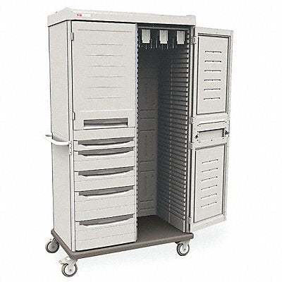 METRO SXRD76MCATH2 Catheter Cabinet Taupe Polymr Mobile 3Shelves