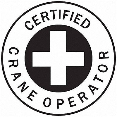 BRADY 49560 Hard Hat Emblem Label Black/White