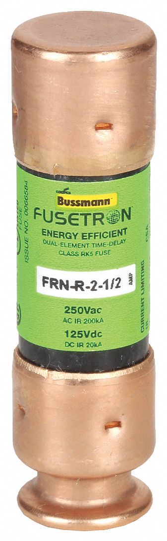 BUSSMANN FRNR212 Fuse Class RK5 2-1/2A FRN-R Series