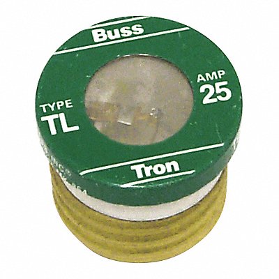 BUSSMANN TL25 Plug Fuse TL Series 25A PK4