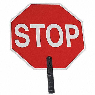 GRAINGER 3855 Paddle Sign Stop/Stop 18 in W