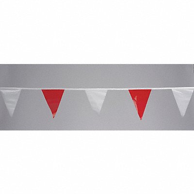 CORTINA 340160 Pennants Vinyl Red/White 60 ft.
