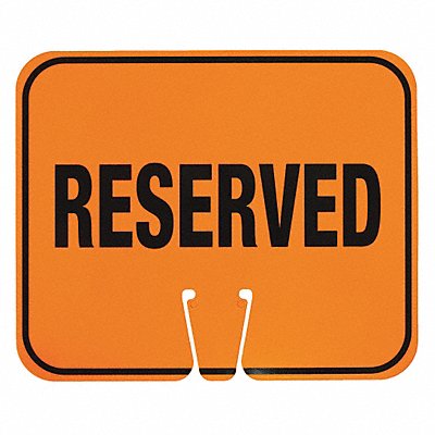 GRAINGER 03550R Traffic Cone Sign Orange/Black