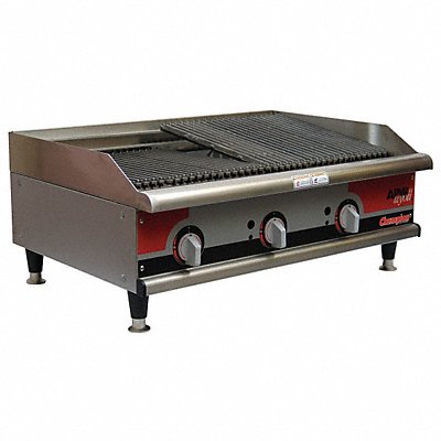 APW WYOTT GCB36i Gas Radiant Charbroiler 3 Burner L 36 In
