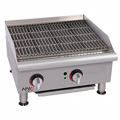 APW WYOTT GCRB24I Gas CharRock Charbroiler 2 Burner L 24