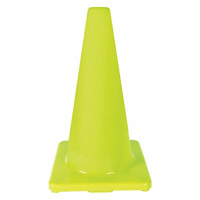 GRAINGER 6FHA3 Traffic Cone 18 In.Fluorescent Lime
