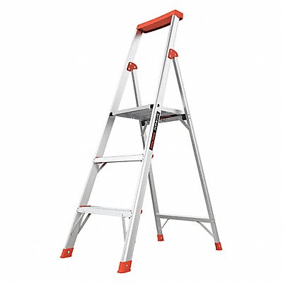 LITTLE GIANT 15273001 Platform Stepladder 5 ft Alum 300 lb.