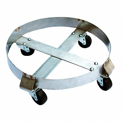 GRAINGER 6FVH5 Drum Dolly 800 lb 6-1/2 In H 30 gal.