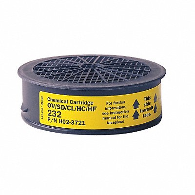 SUNDSTROM SAFETY SR232 Cartridge Yellow Push to Connect PK4