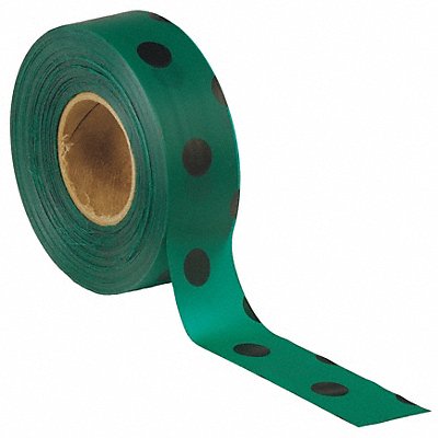 GRAINGER PDGBK200 Flagging Tape Grn/Blk 300 ft x 1-3/16 In