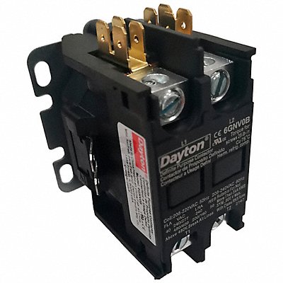 DAYTON 6GNV0 H2667 Definite Purpose Contactor 208/240VAC 2P 40A