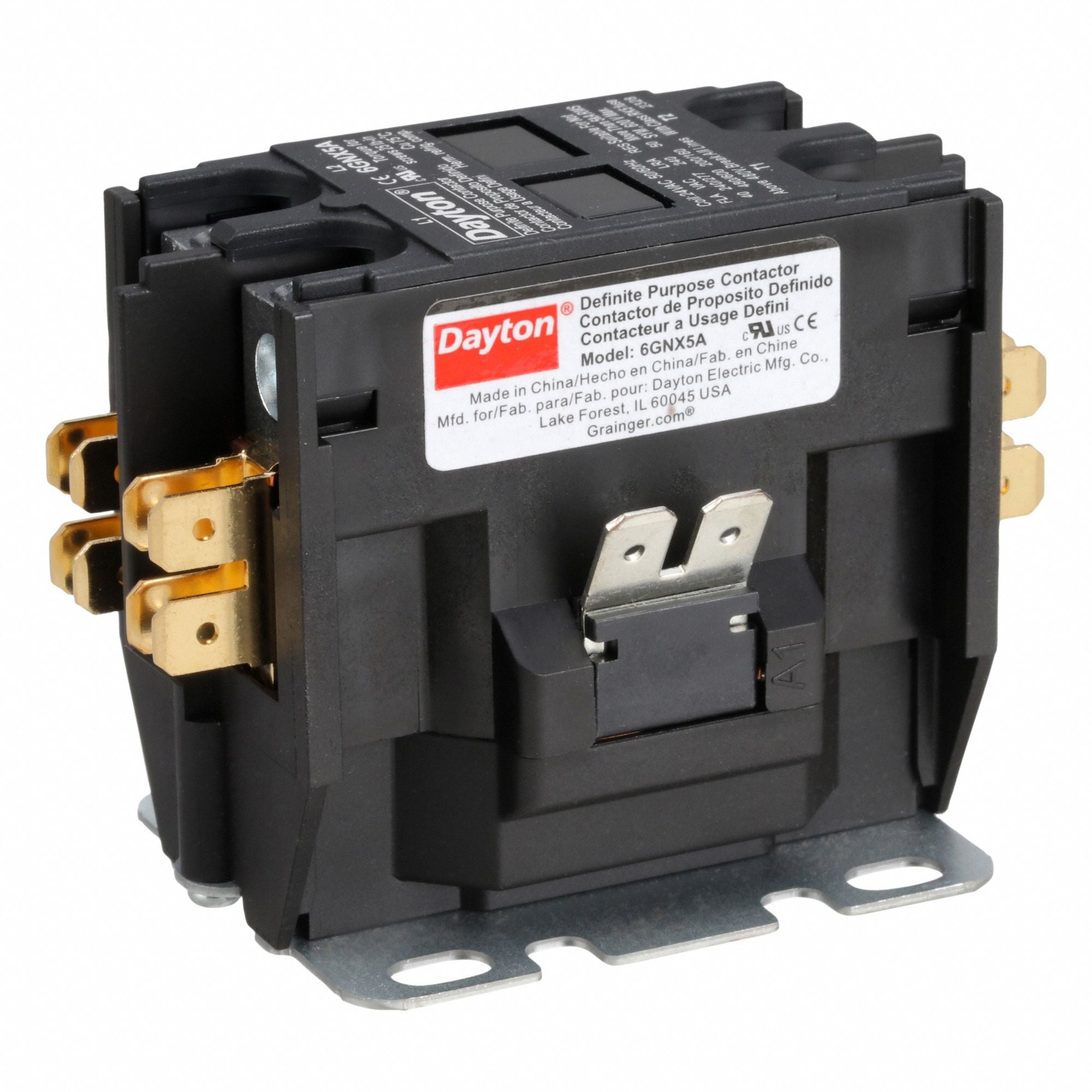 DAYTON 6GNX5 H2671 Definite Purpose Contactor 24VAC 2P 40A