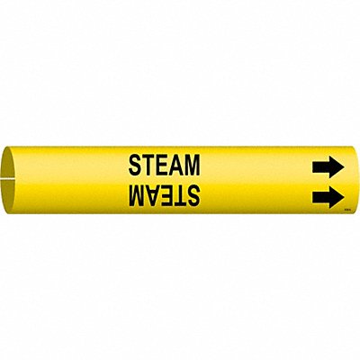BRADY 4129A Pipe Marker Steam 13/16 in H 4/5 in W