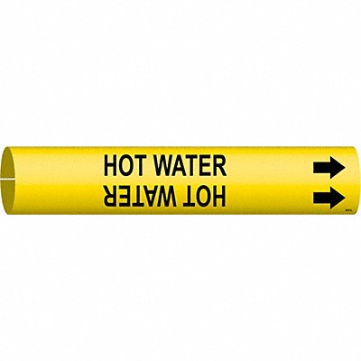 BRADY 4079A Pipe Marker Hot Water 13/16in H 4/5in W