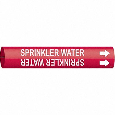 BRADY 4128B Pipe Marker Sprinkler Watr 7/8in H 7/8in W