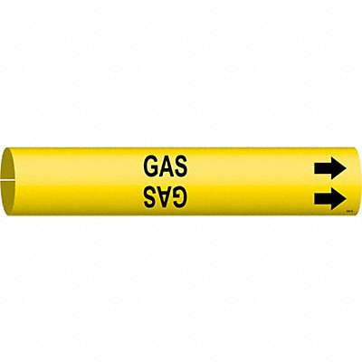 BRADY 4067B Pipe Marker Gas 7/8 in H 7/8 in W