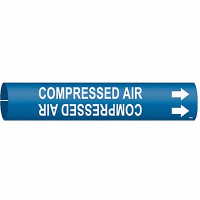 BRADY 4034C Pipe Marker Compressed Air 2 in H 2 in W