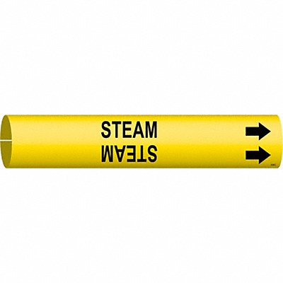BRADY 4129C Pipe Marker Steam 2 in H 2 in W