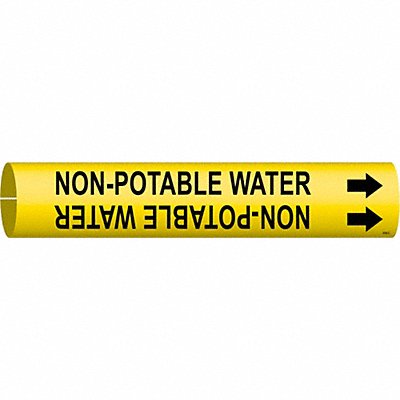 BRADY 4102C Pipe Markr Non-Potable Water 2in H 2in W