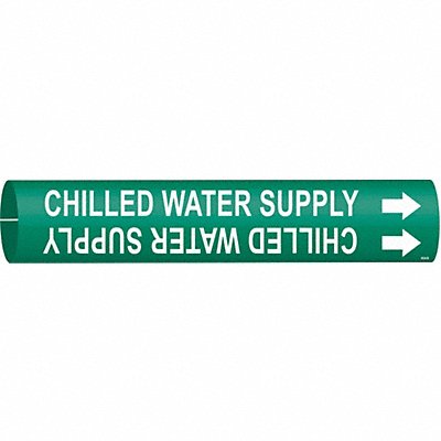 BRADY 4024B Pipe Marker Chilled Water Supply 7/8in H