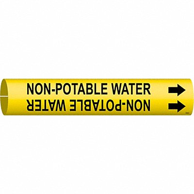 BRADY 4102D Pipe Marker Non-Potble Water 2 13/16in H