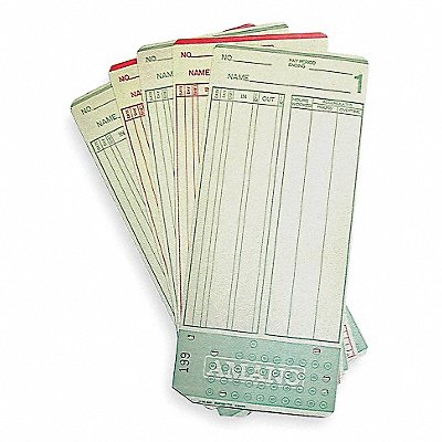 AMANO AMA099000 Time Card 7 1/4x3 1/4in PK1000