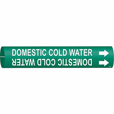 BRADY 4048D Pipe Marker Domestic Cold Water