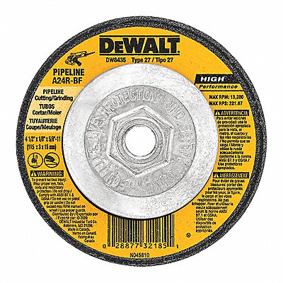 DEWALT DW8435 Cut Off Grinding Wheel 5/8 -11CN Threaded Hole
