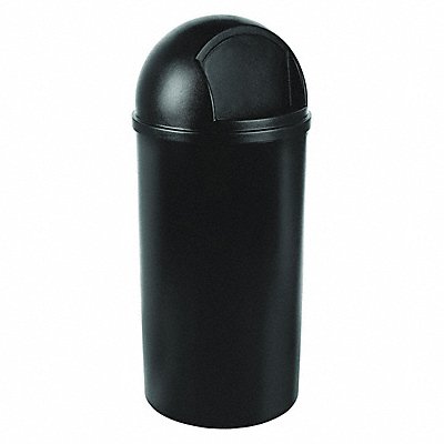 RUBBERMAID COMMERCIAL PRODUCTS FG817088BLA Garbage Can Round 25 gal Black