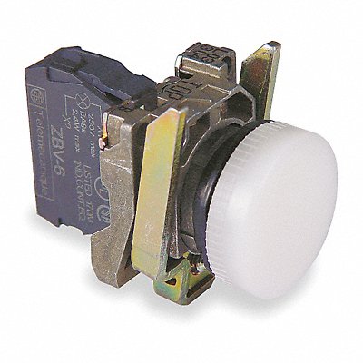 SCHNEIDER ELECTRIC XB4BV61 PilotLight White 22mm NoLamp Included
