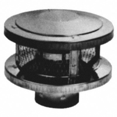 AMERI-VENT 6HSRCS Cap Assy Rd Ss W/Arrestor